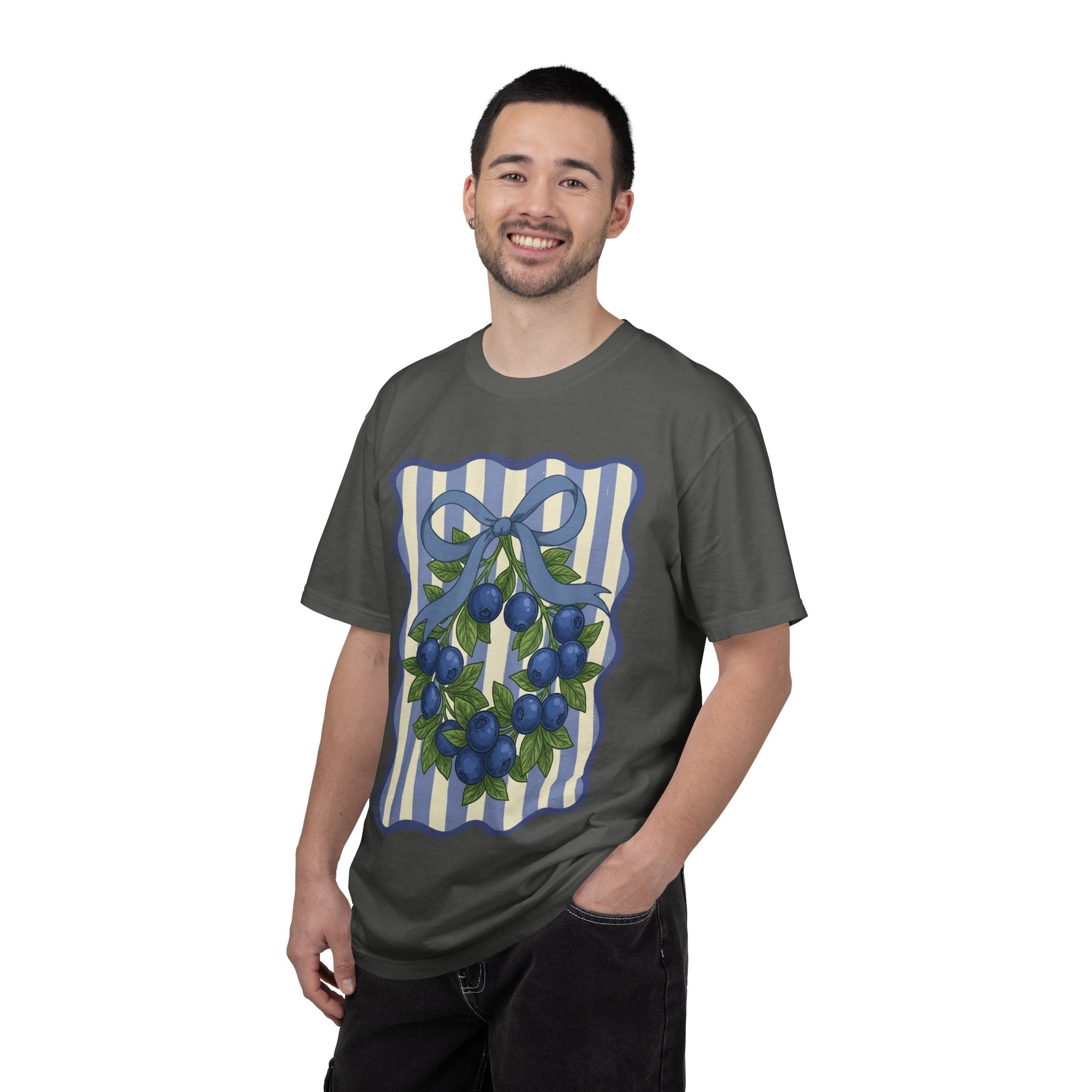 Blueberry Wreath Striped T-Shirt