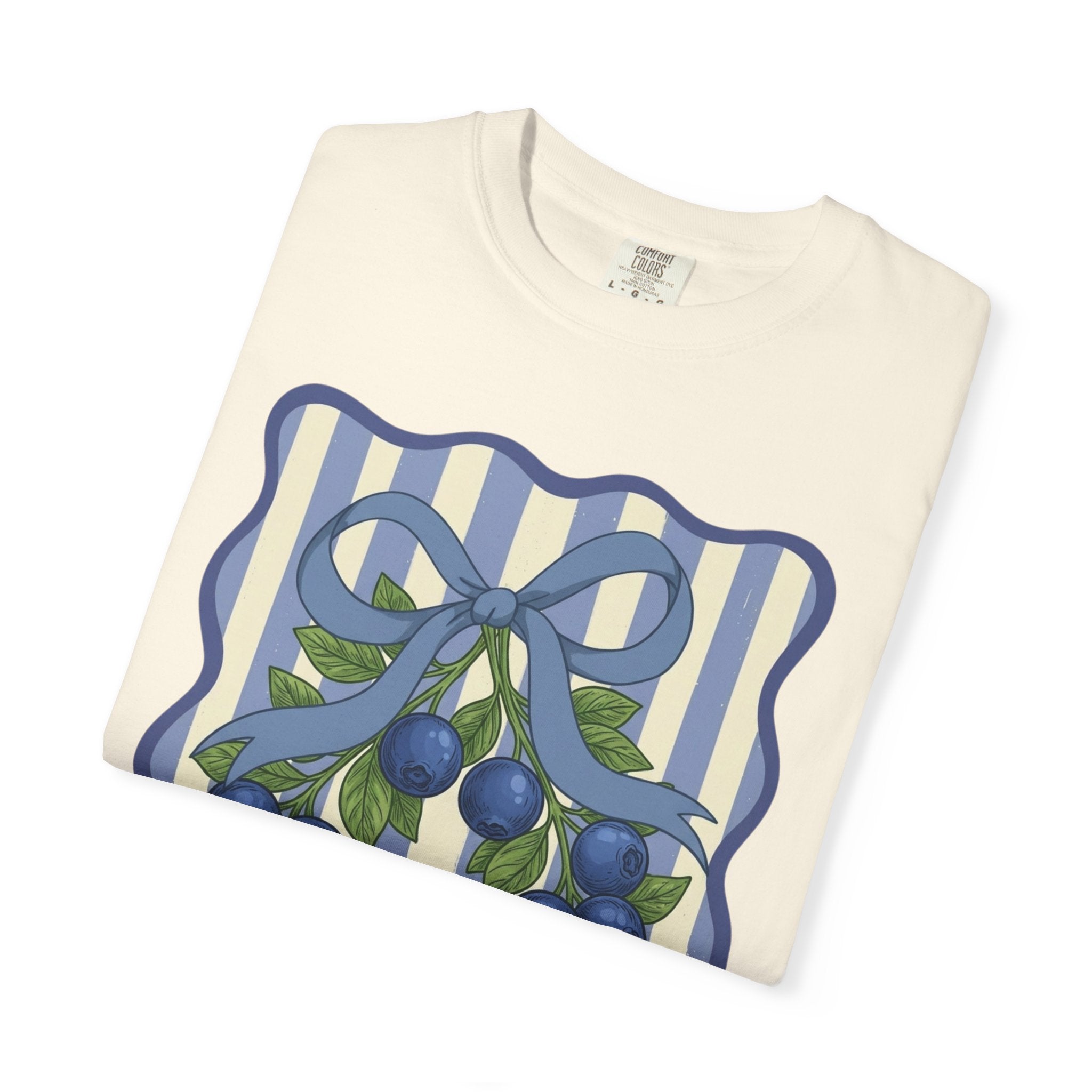 Blueberry Wreath Striped T-Shirt