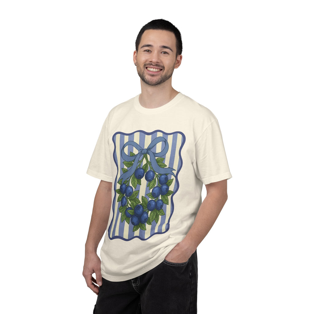 Blueberry Wreath Striped T-Shirt