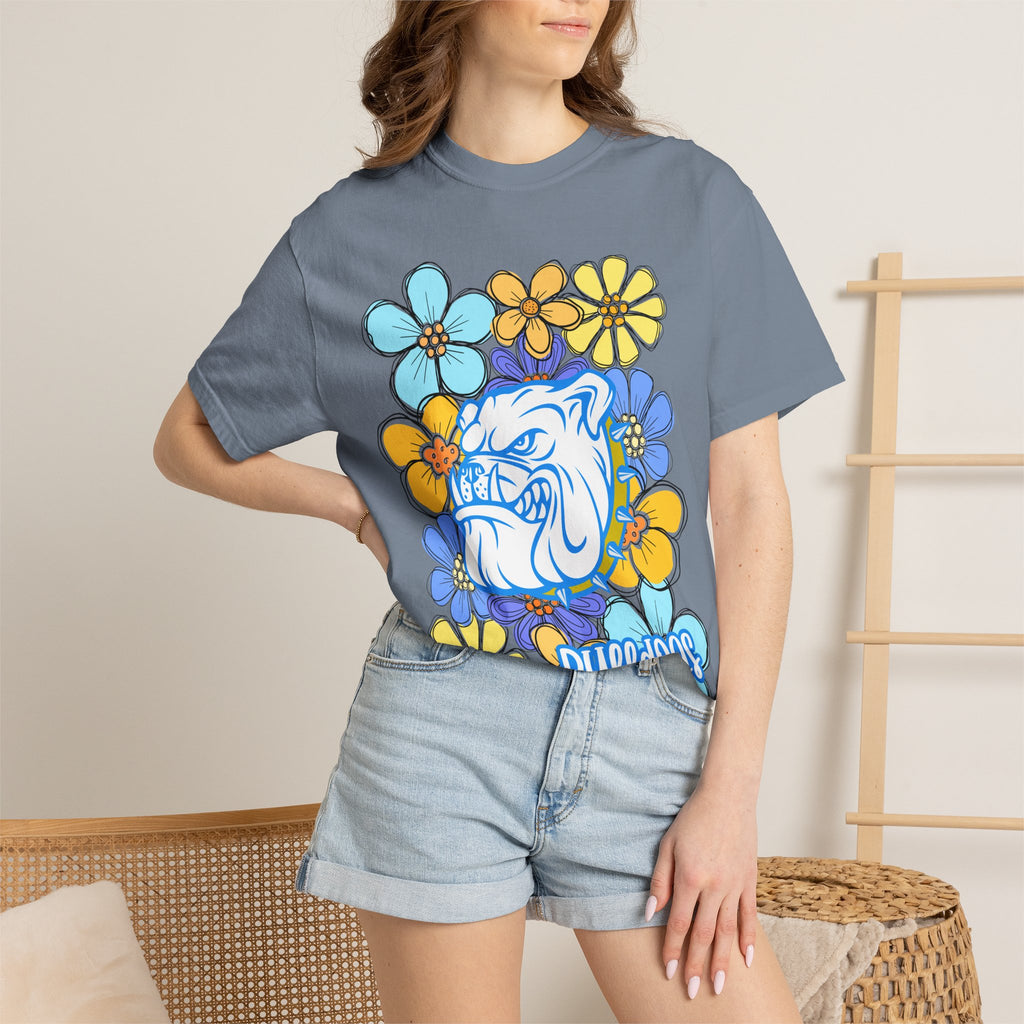 Bulldogs Floral Mascot T-Shirt