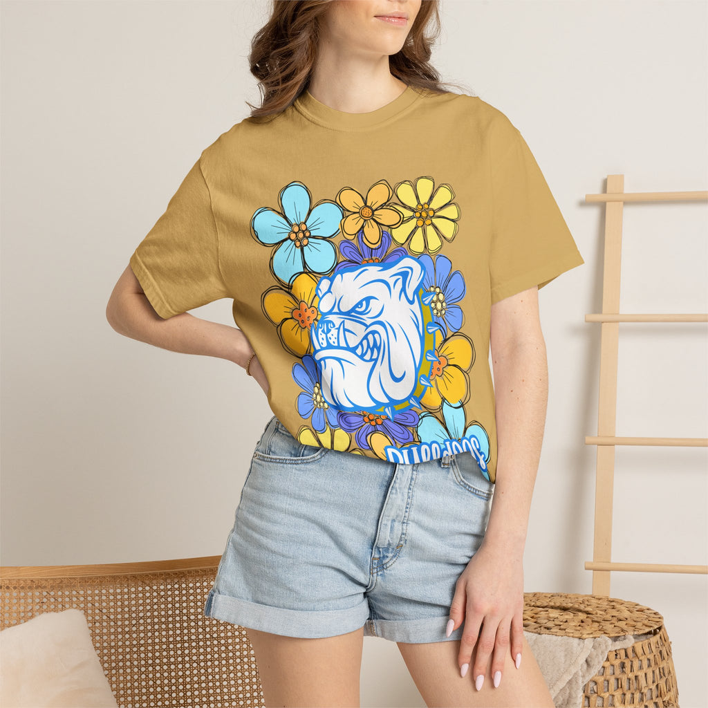 Bulldogs Floral Mascot T-Shirt