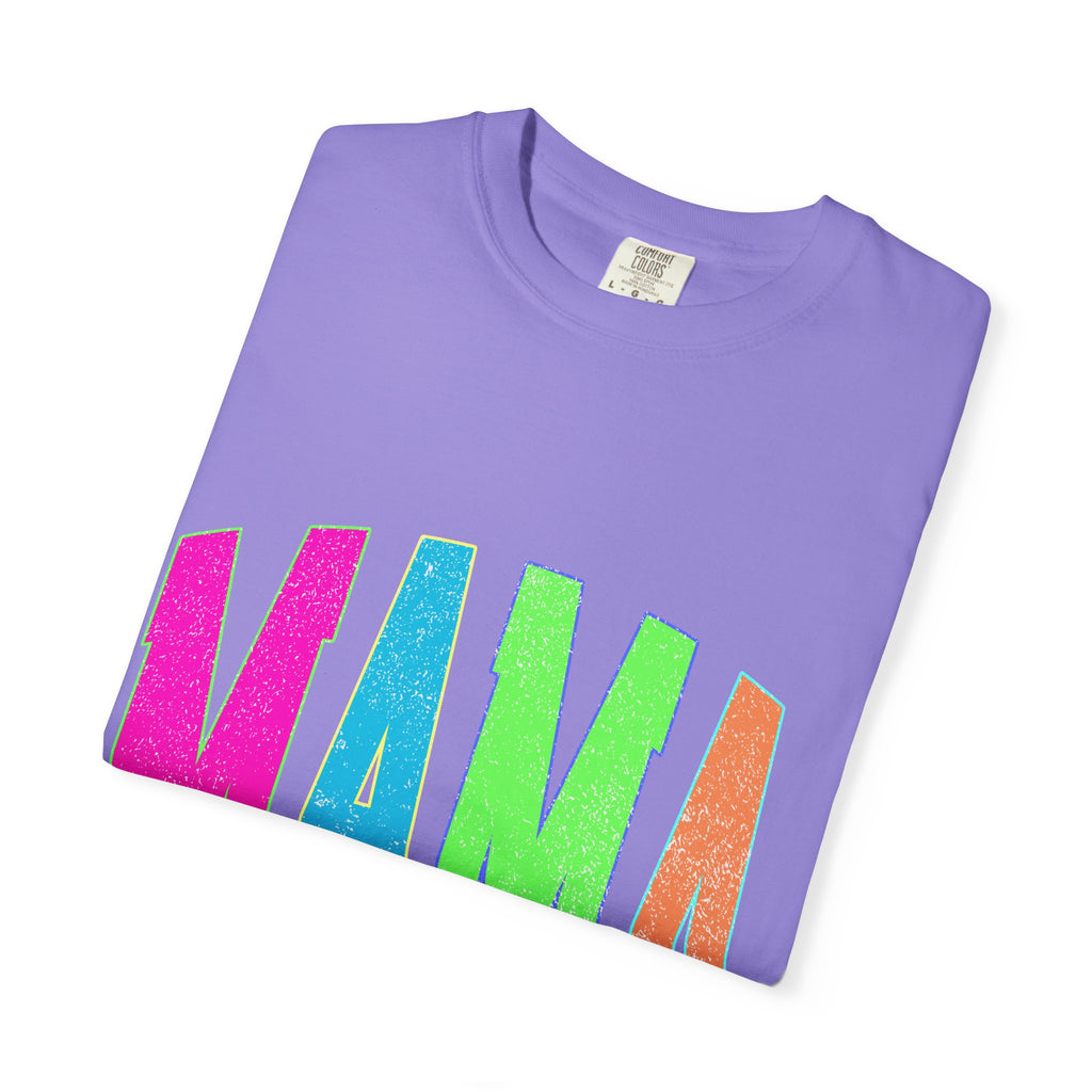 Mama Colorblock Tee — Bright Retro "MAMA" Graphic Shirt for Moms | Mother's Day Gift