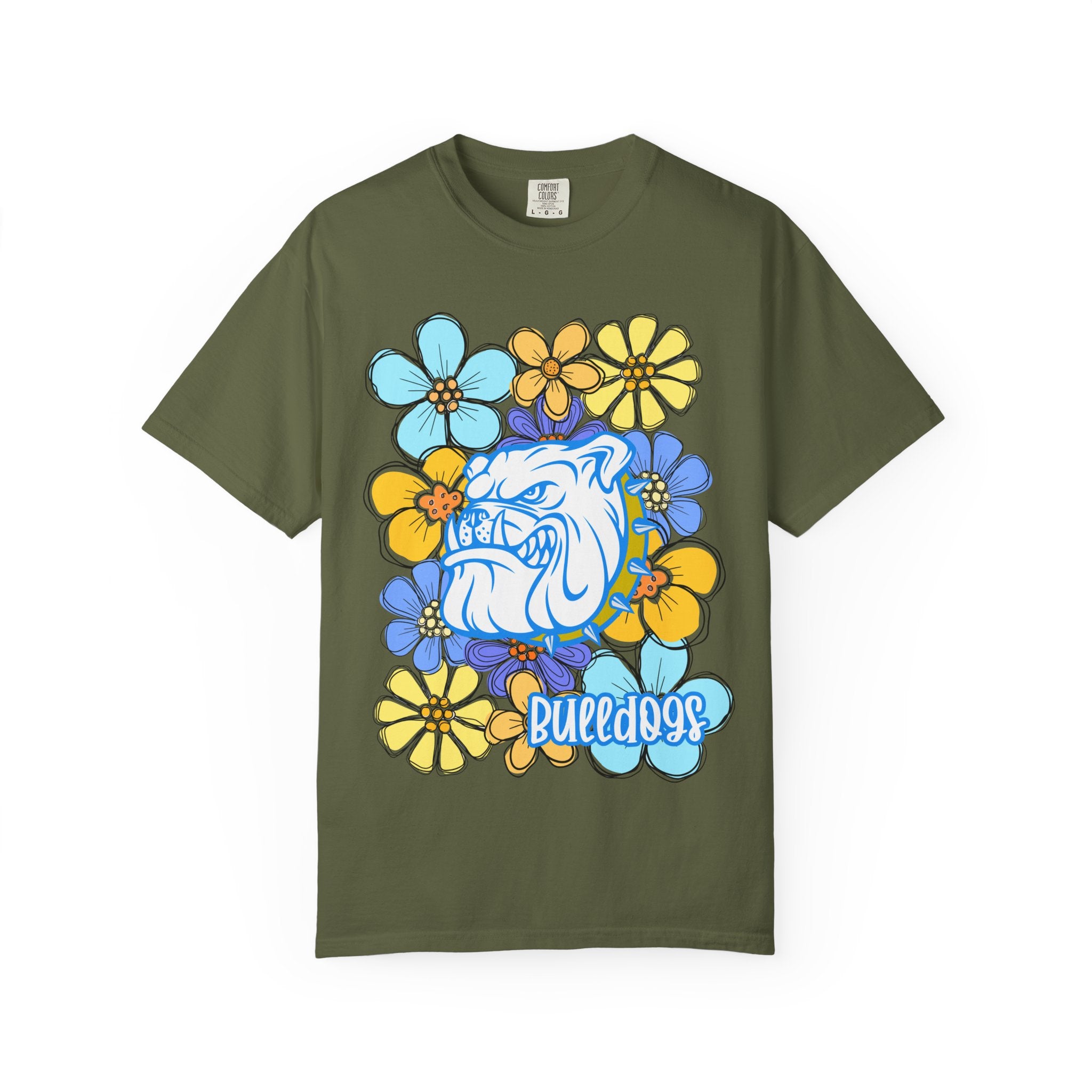 Bulldogs Floral Mascot T-Shirt