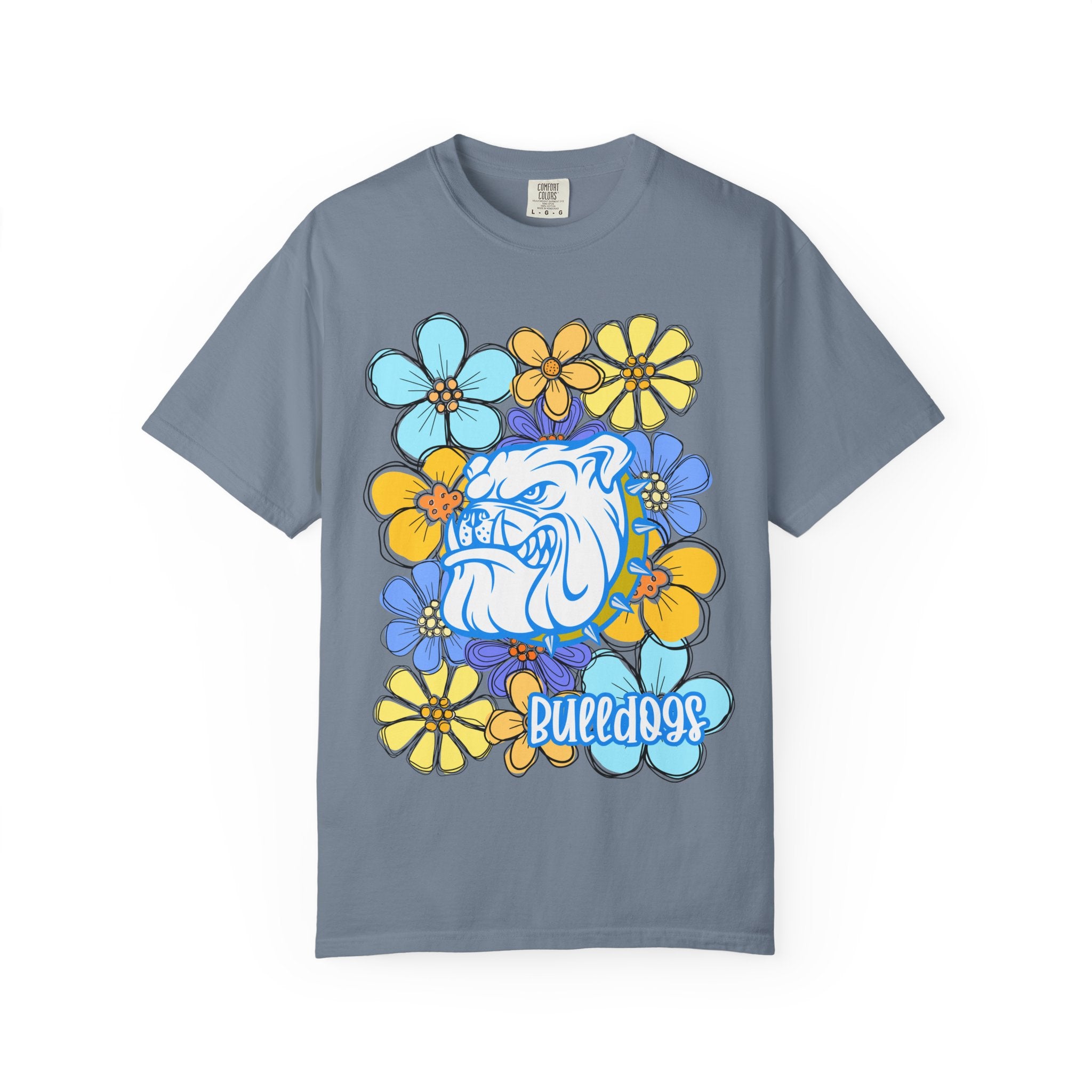 Bulldogs Floral Mascot T-Shirt