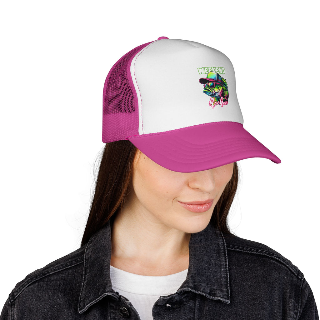 Weekend Angler Trucker Cap — Colorful Fish Graphic Hat
