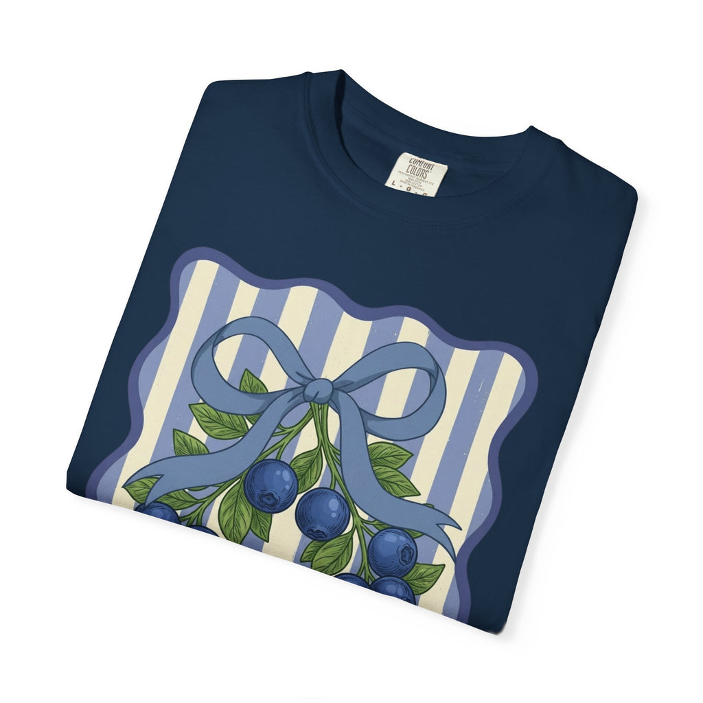 Blueberry Wreath Striped T-Shirt