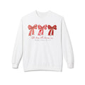 Bow Trio Crewneck Sweatshirt — "Oh, how He loves us" Scripture Design