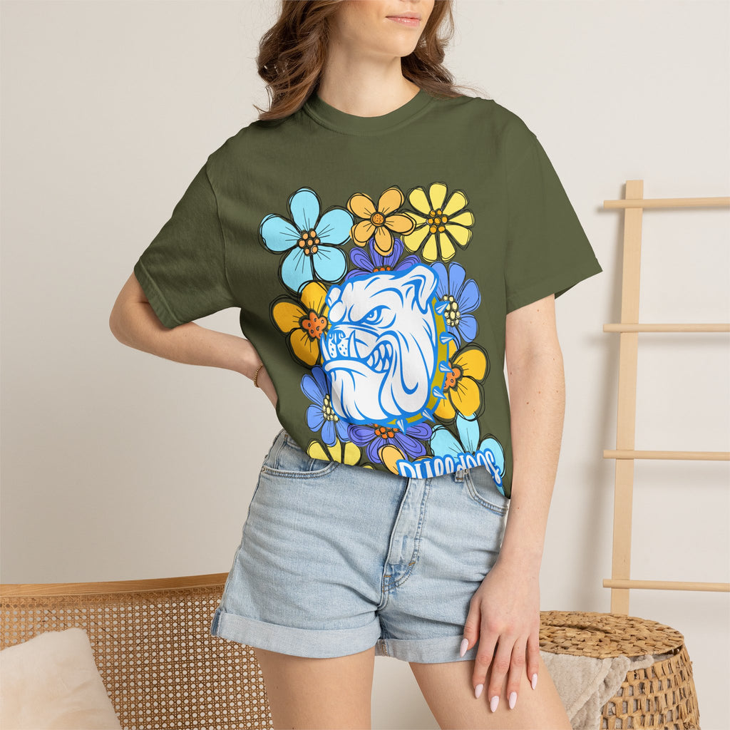 Bulldogs Floral Mascot T-Shirt