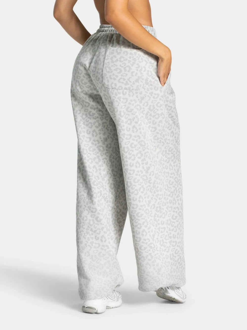 Leopard Print Wide Leg Yoga Pants