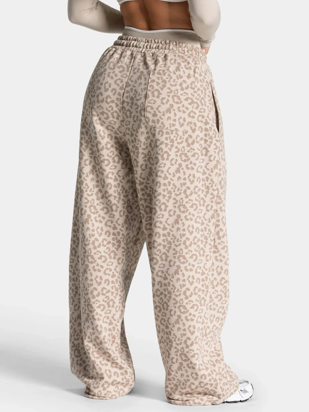 Leopard Print Wide Leg Yoga Pants