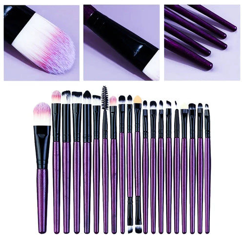 Comprehensive Synthetic Makeup Brush Set