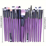 Comprehensive Synthetic Makeup Brush Set