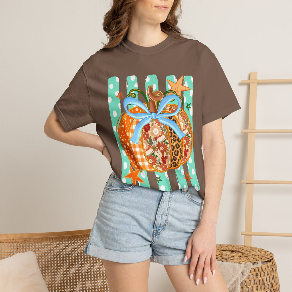 Floral & Gingham Fall Tee