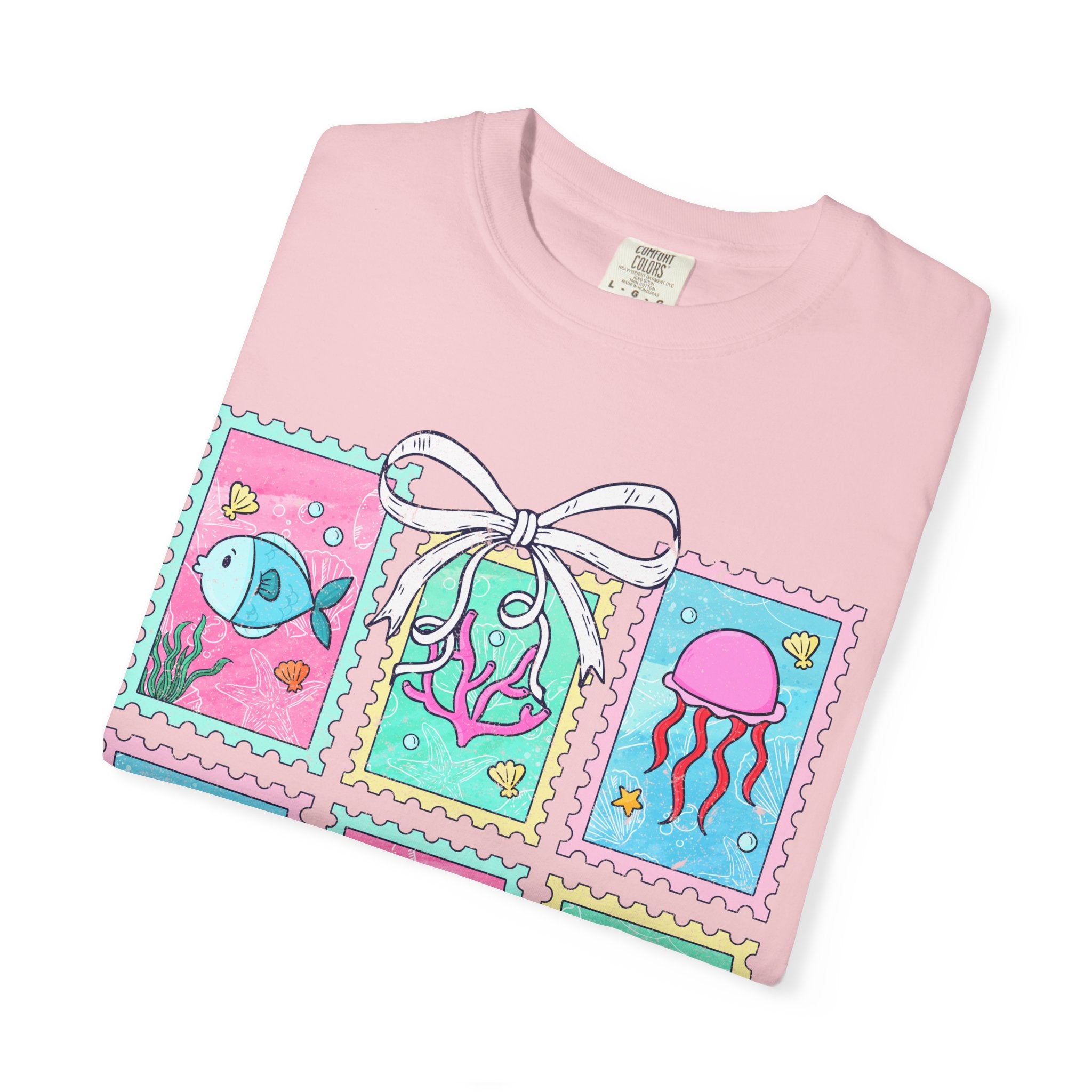 Sea Critter Stamp T-Shirt — Cute Marine Animals Graphic Tee