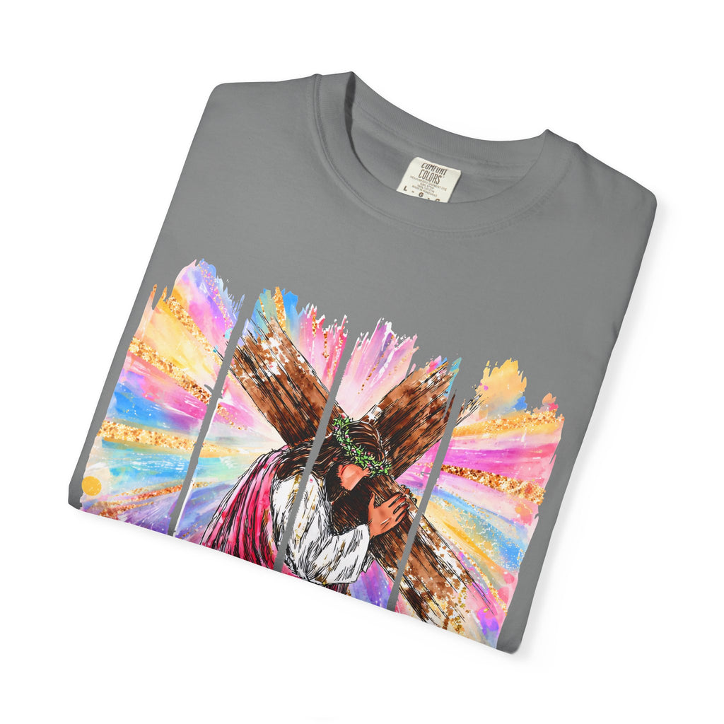'Oh, How He Loves Us' Colorful Cross Graphic