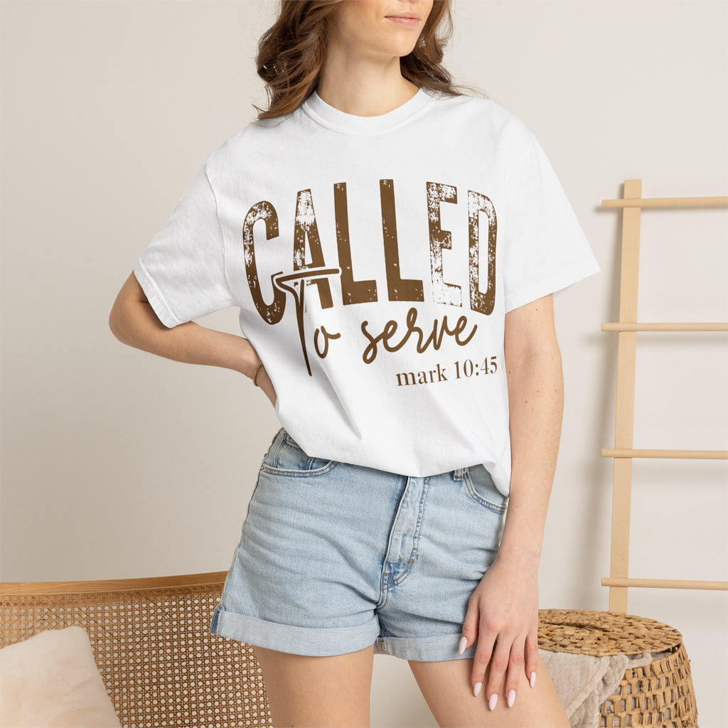 “Called to Serve” Mark 10:45 Christian Tee