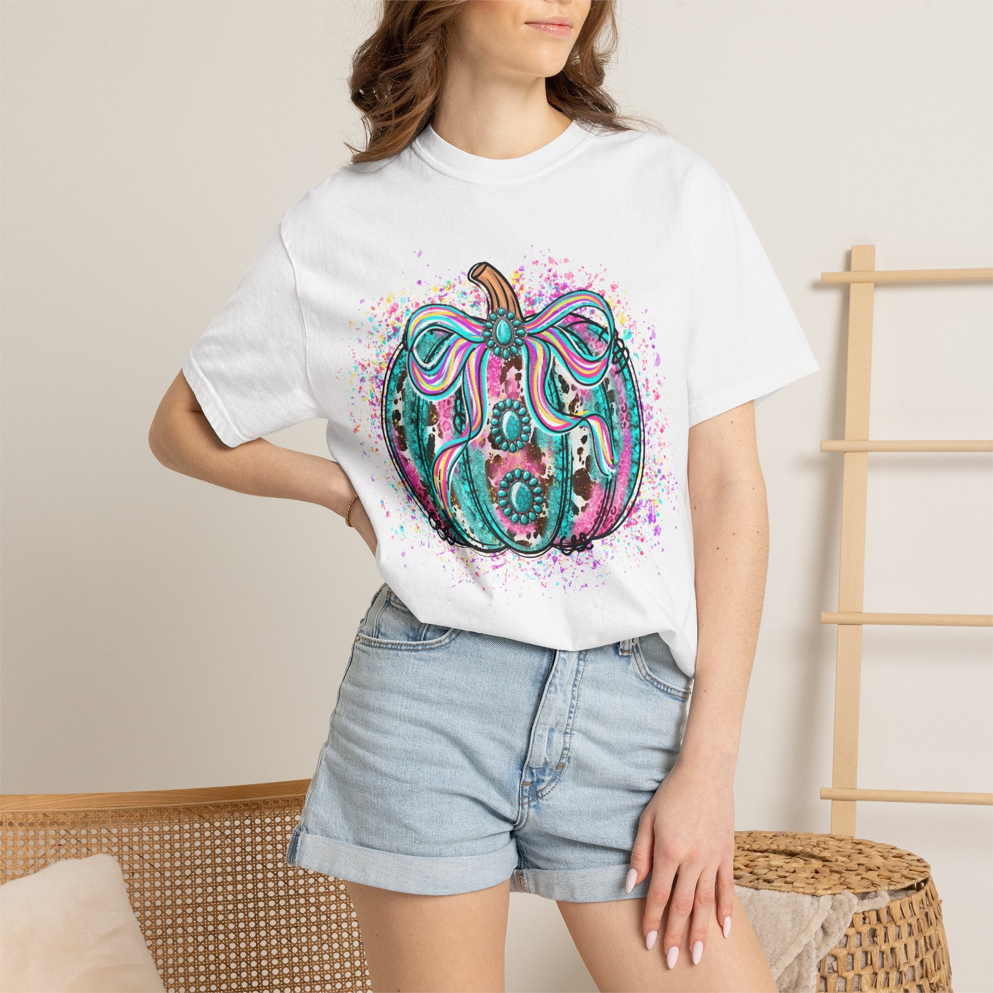 Teal Boho Pumpkin T-Shirt