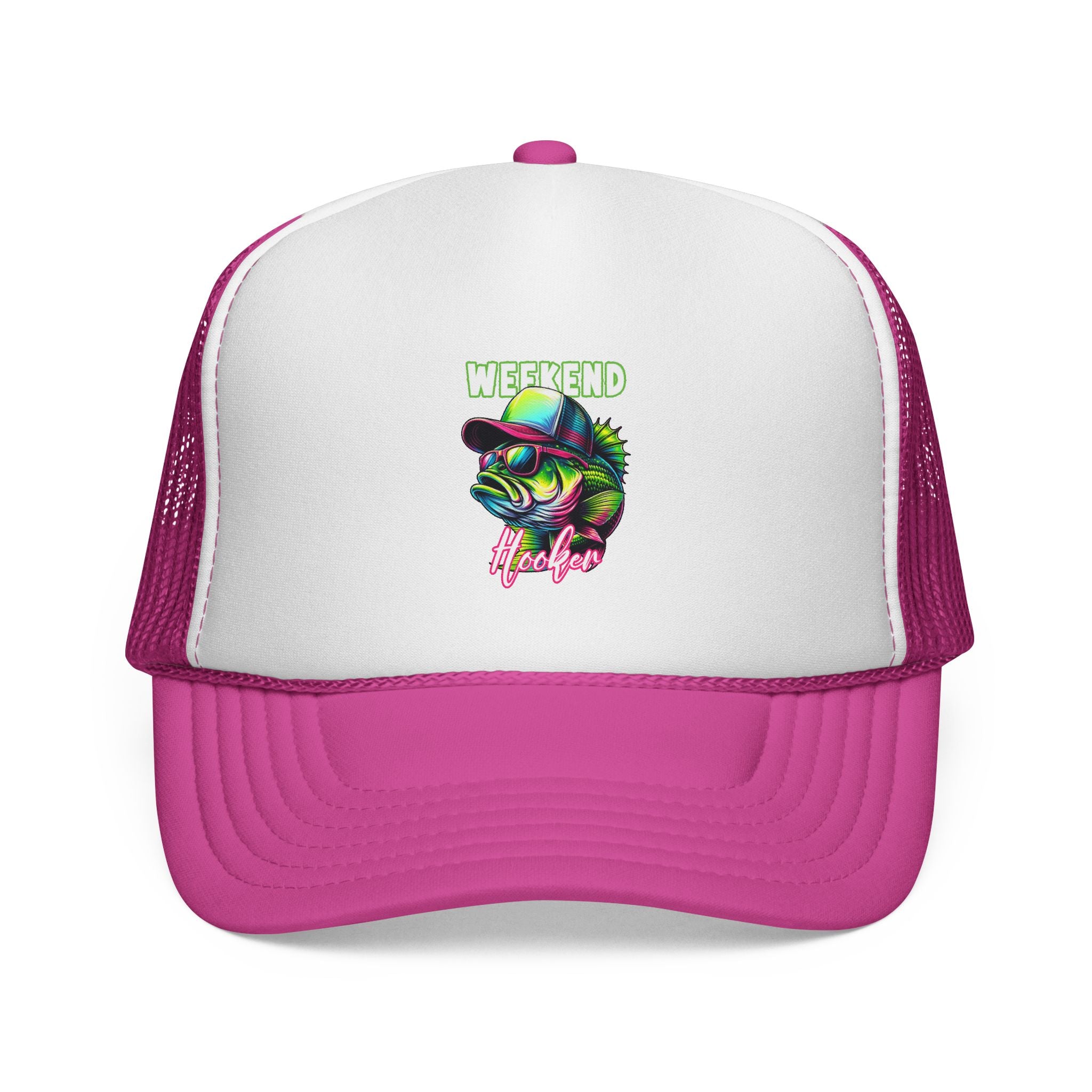 Weekend Angler Trucker Cap — Colorful Fish Graphic Hat