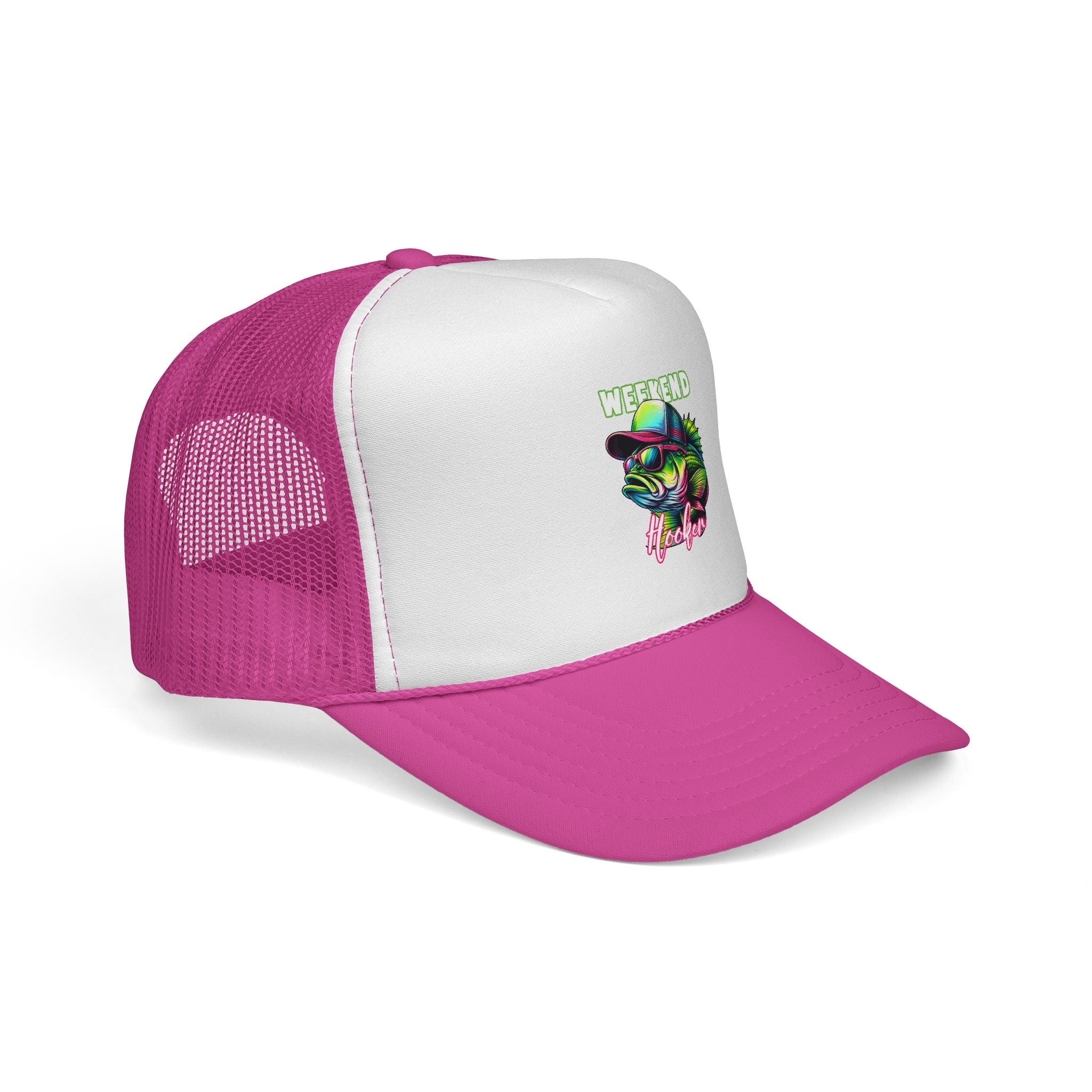 Weekend Angler Trucker Cap — Colorful Fish Graphic Hat