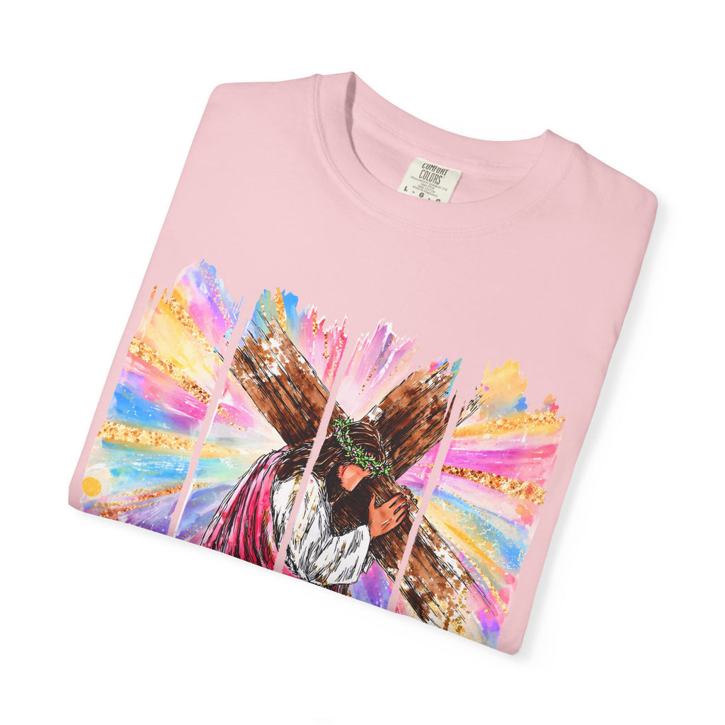 'Oh, How He Loves Us' Colorful Cross Graphic