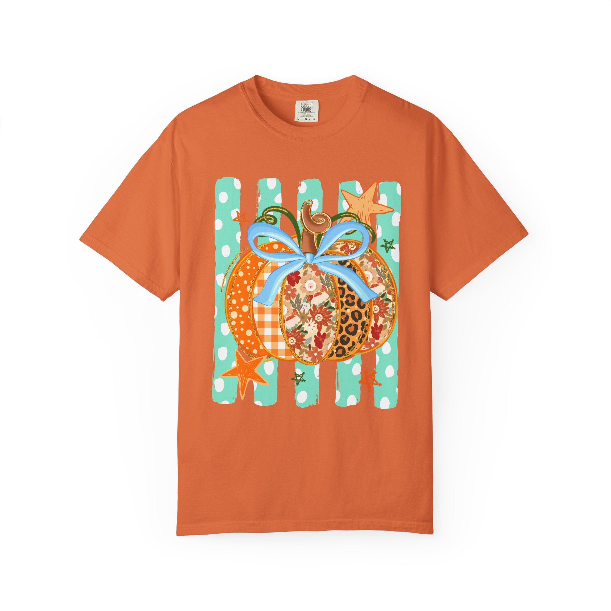 Floral & Gingham Fall Tee