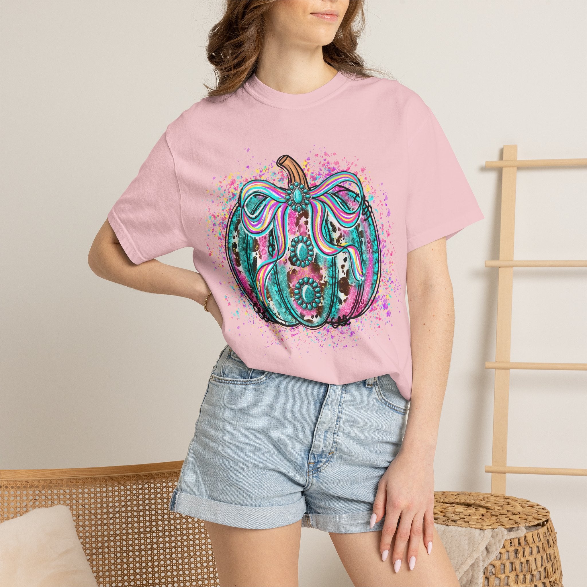 Teal Boho Pumpkin T-Shirt
