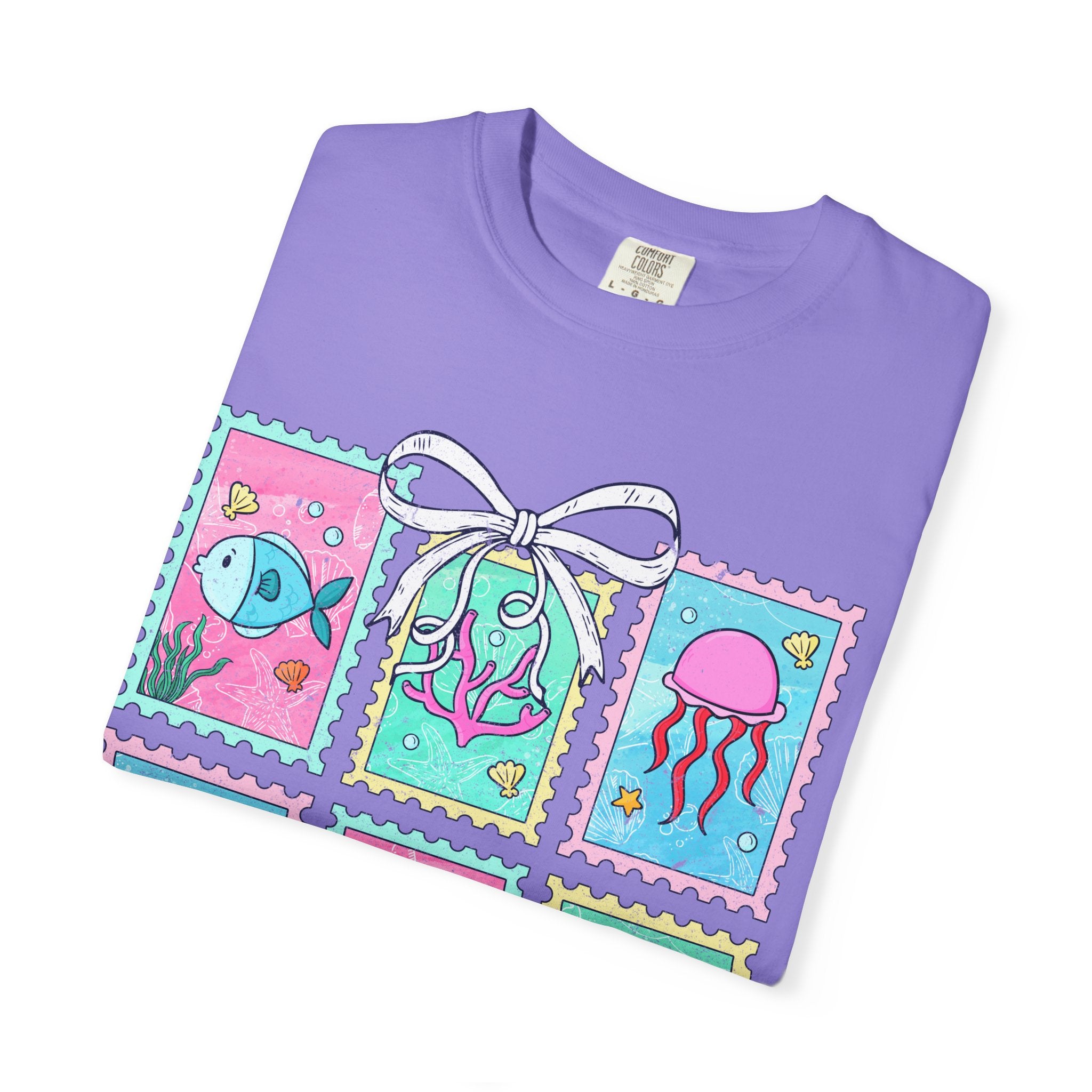Sea Critter Stamp T-Shirt — Cute Marine Animals Graphic Tee