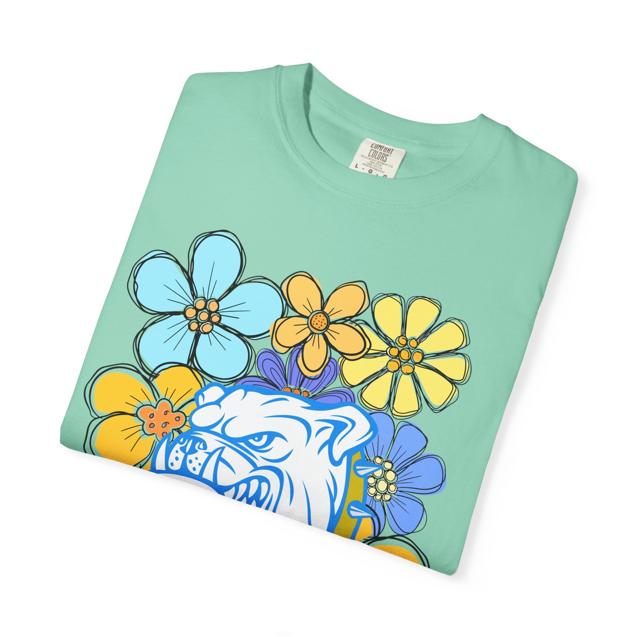 Bulldogs Floral Mascot T-Shirt