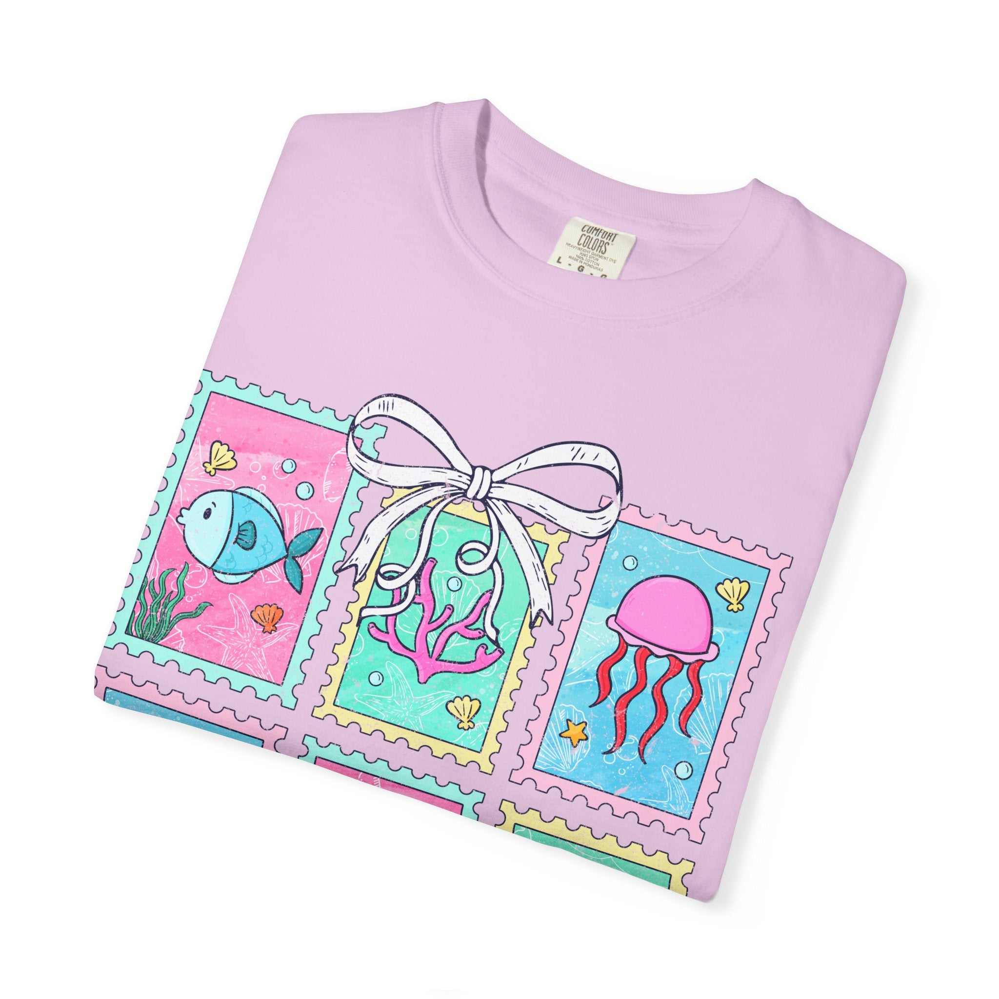 Sea Critter Stamp T-Shirt — Cute Marine Animals Graphic Tee