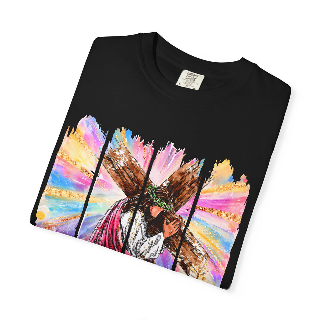 'Oh, How He Loves Us' Colorful Cross Graphic