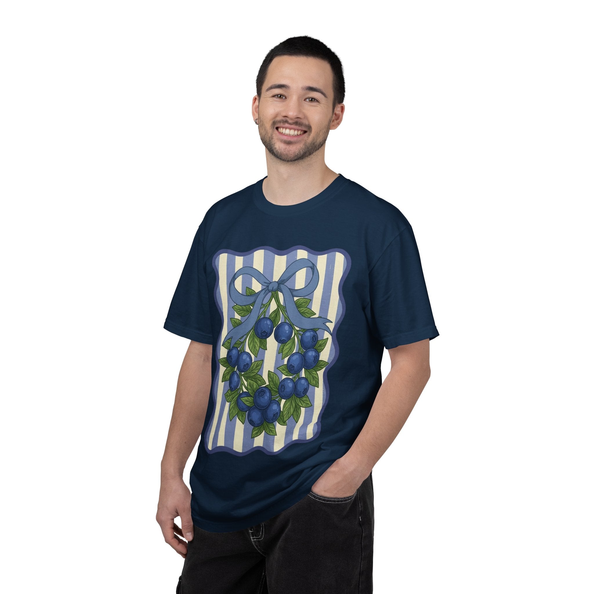 Blueberry Wreath Striped T-Shirt