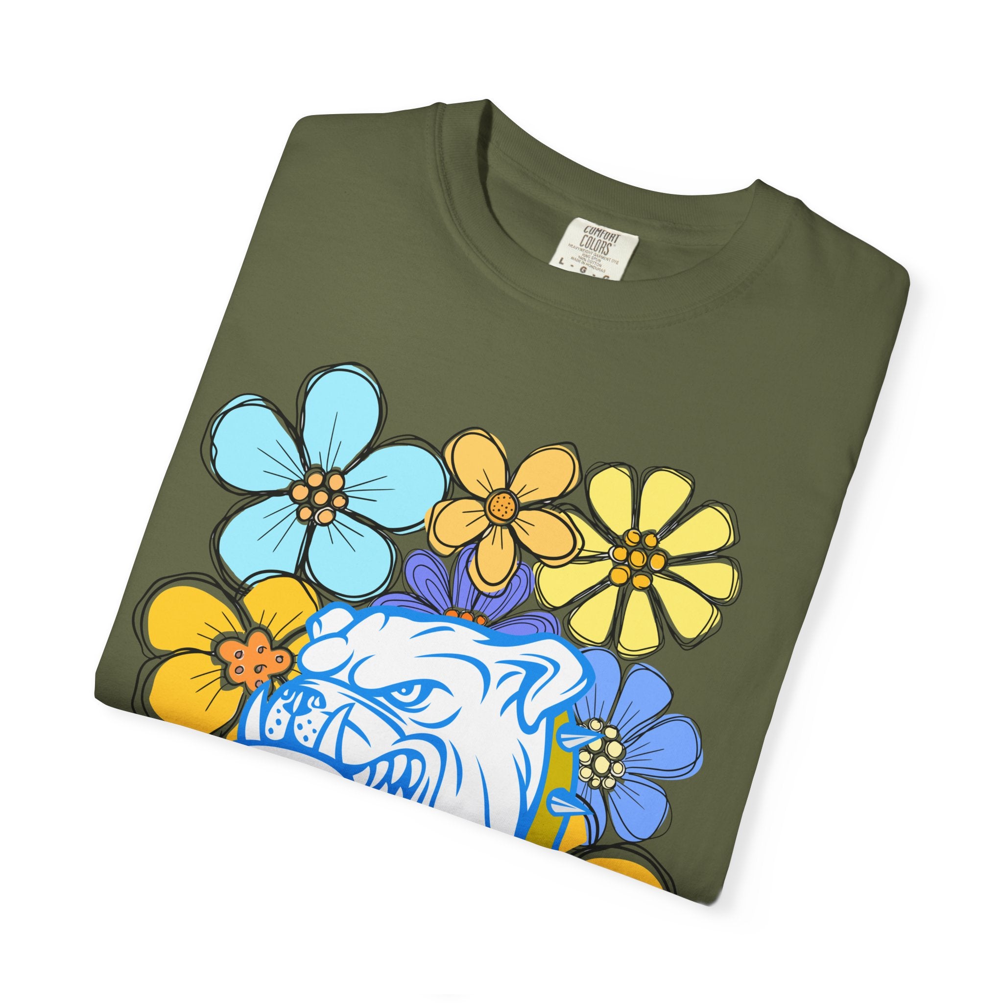 Bulldogs Floral Mascot T-Shirt