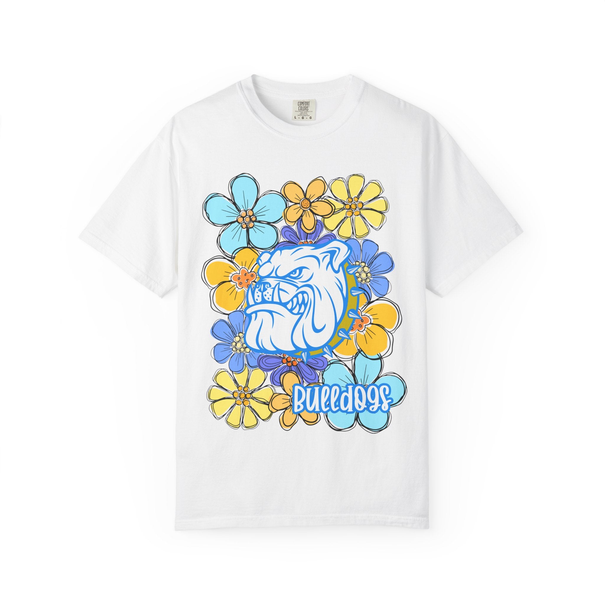 Bulldogs Floral Mascot T-Shirt