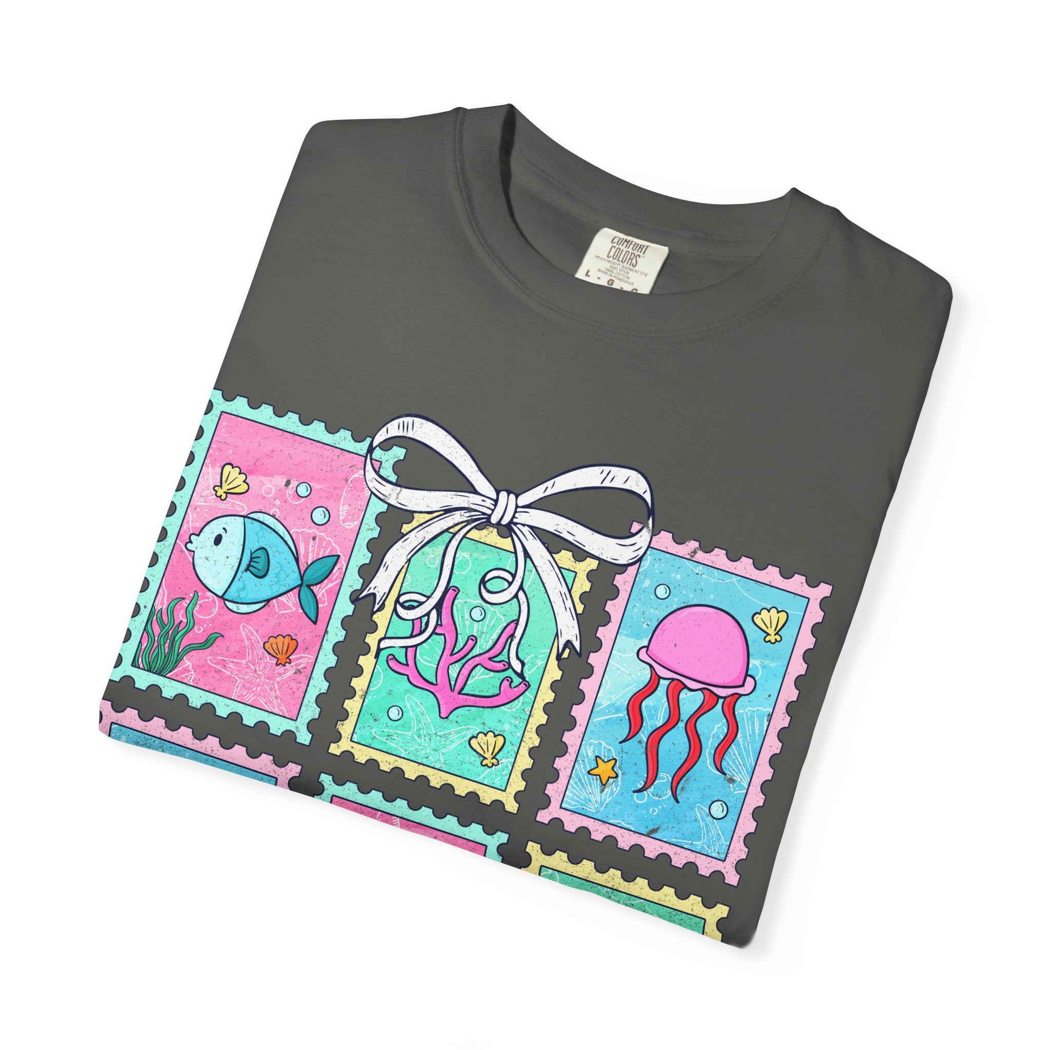 Sea Critter Stamp T-Shirt — Cute Marine Animals Graphic Tee
