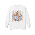 Fall Blue Floral Pumpkin Crewneck Sweatshirt — Elegant Pumpkin with Bow Design