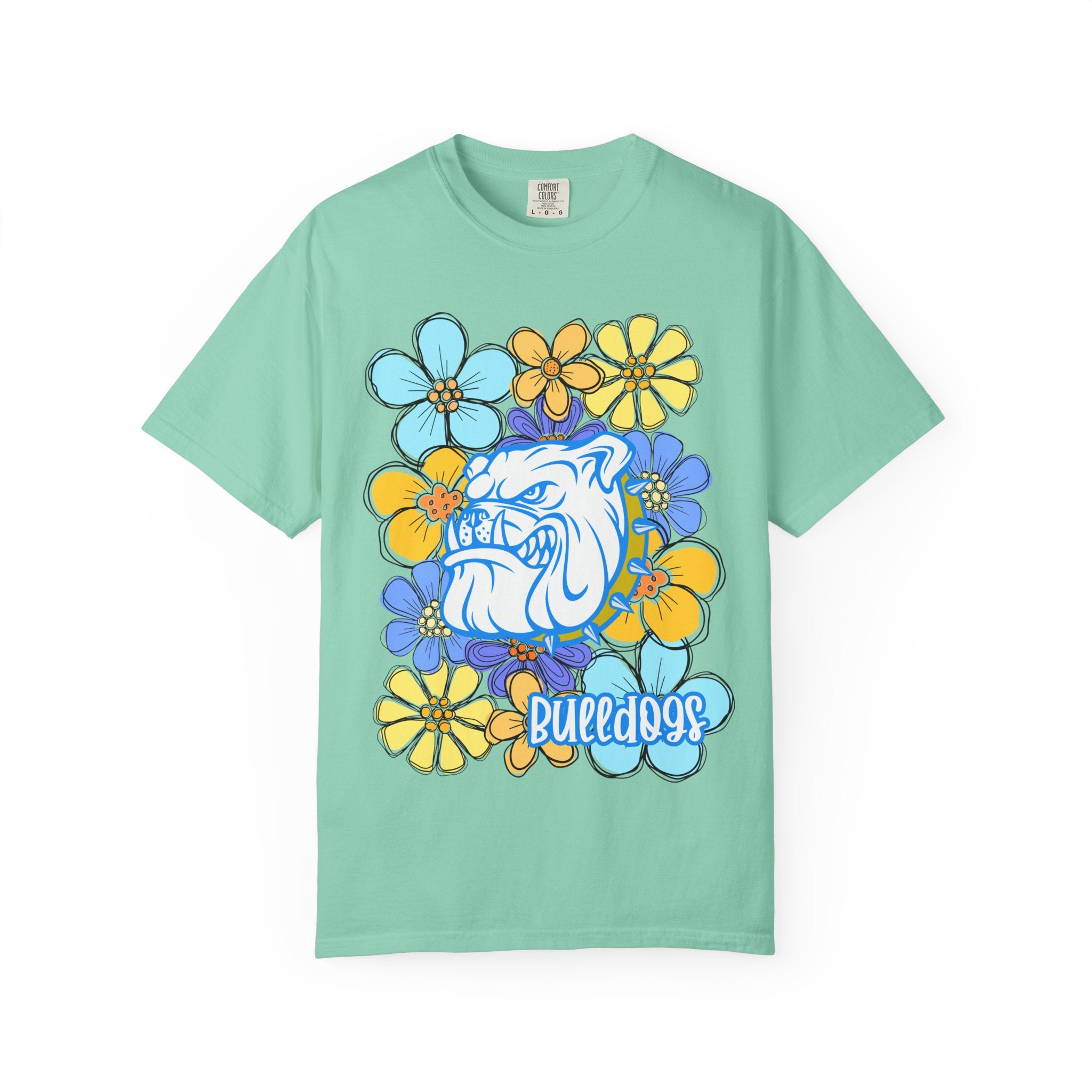 Bulldogs Floral Mascot T-Shirt