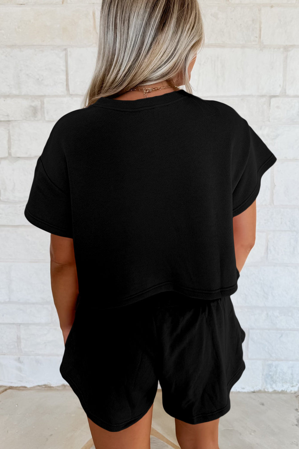 Tee and Ruffle High Waist Skort Set