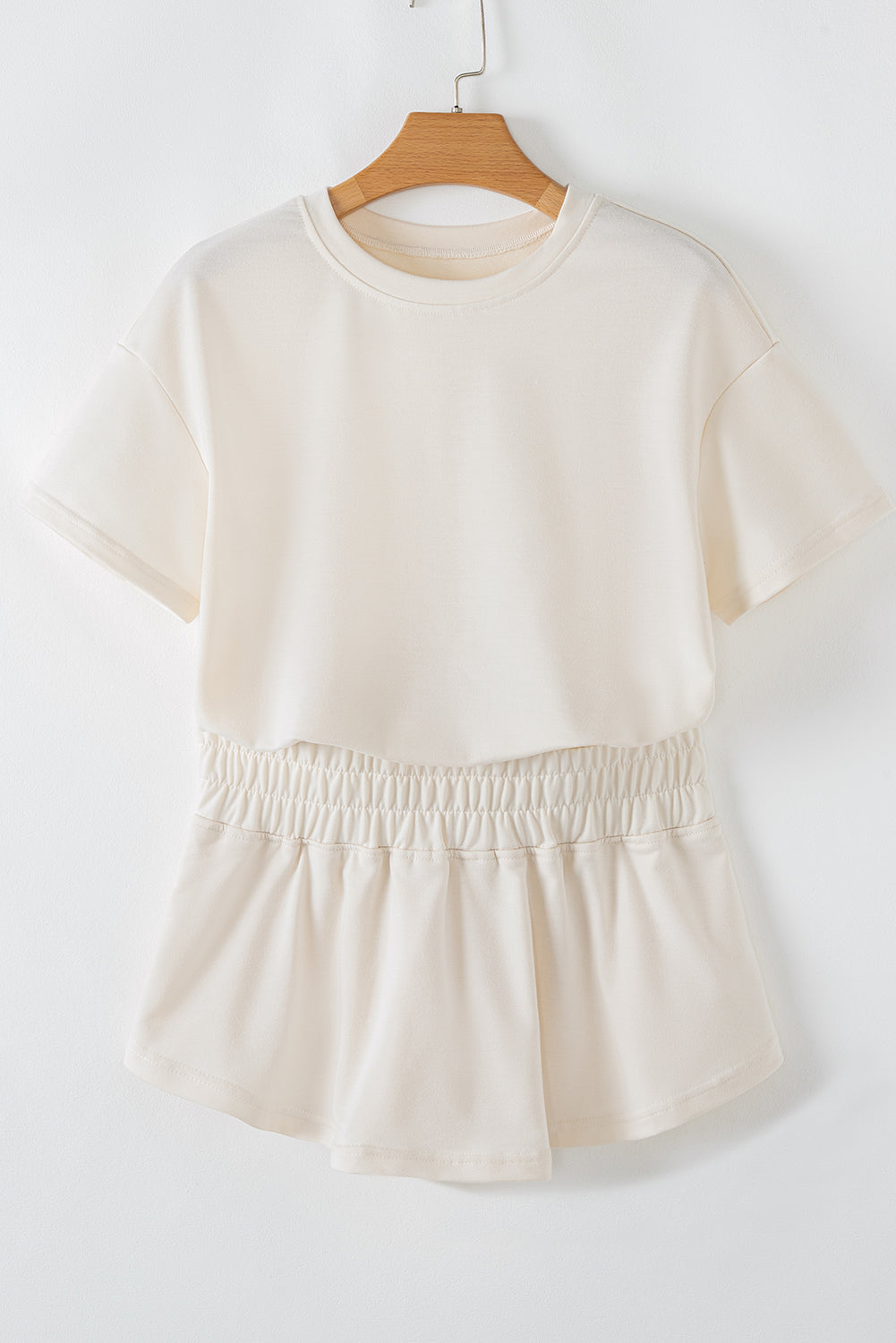 Tee and Ruffle High Waist Skort Set